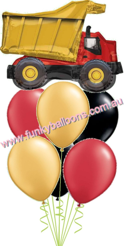 (image for) Dump Truck Balloon Bouquet
