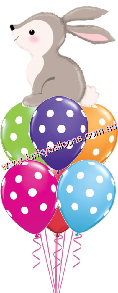 (image for) Woodland Bunny Balloon Bouquet - Click Image to Close