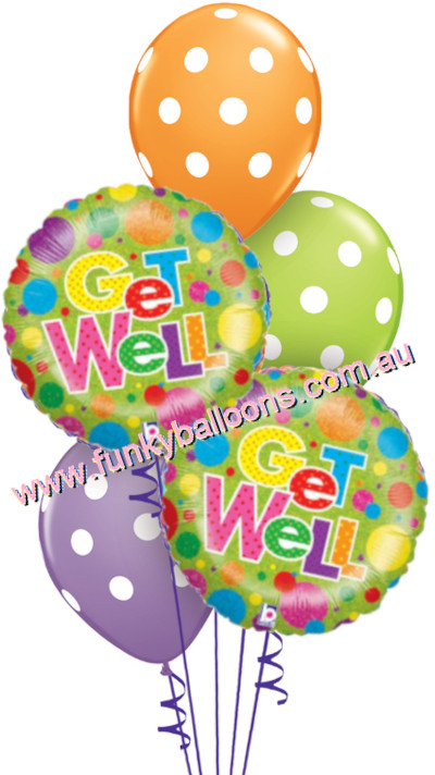 (image for) Get Well Soon Dots Bouquet - Click Image to Close