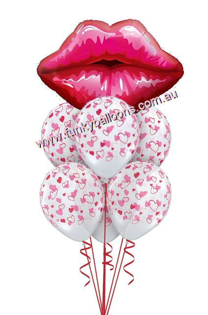 (image for) Big Red Kissey Lips Bouquet
